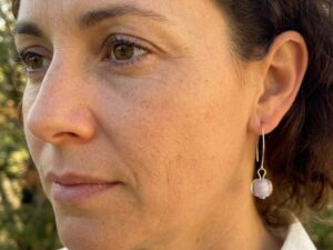 Boucles d'Oreilles Crochet en Argent 925 et Perles de Murano - Parme Bea
