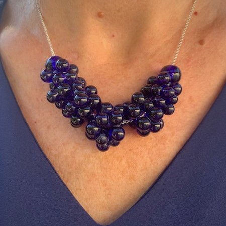bijou unique createur toulouse verre murano indigo