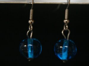 boucle oreille en verre de murano turquoise transparent boucle oreille en verre de murano turquoise transparent