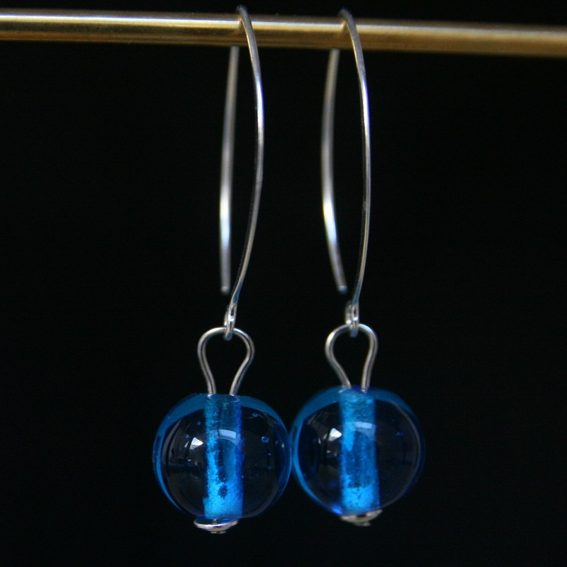 boucles oreilles turquoise longue