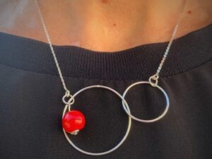 collier saint valentin femme toulouse toi et moi perle rouge
