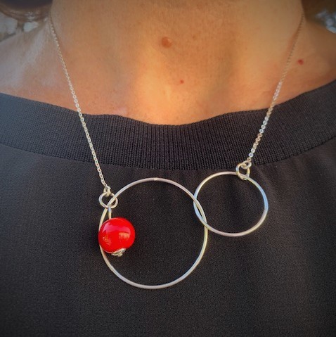 collier saint valentin femme toulouse toi et moi perle rouge