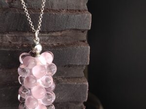 perle de verre bulle rose perle de verre bulle rose