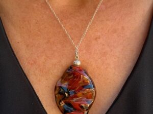 Pushi pendentif marron verre murano Pushi pendentif marron verre Murano